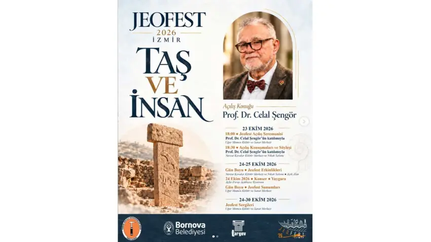 İzmir’de Jeofest 2026 heyecanı: Taşın ve insanın hikayesi anlatılacak haberinin görseli