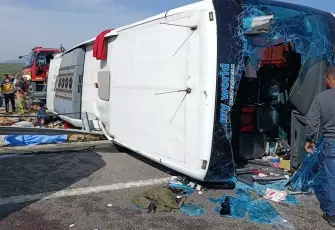 Manisa'da tur otobüsü faciası: Çok sayıda ölü ve yaralı var