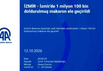 İzmir’de panelvandan 1 milyon 100 bin doldurulmuş makaron çıktı