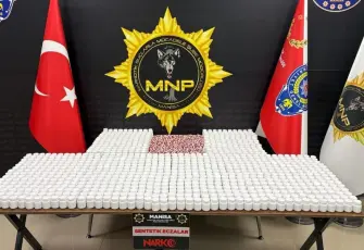 Manisa’da uyuşturucu operasyonu: 57 bin sentetik ecza ele geçirildi