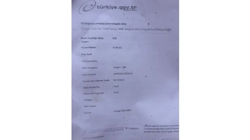 Trabzon’da emekli polise İstanbul şoku! 16 liralık geçiş bildirimi aldı - Fotoğraf 1