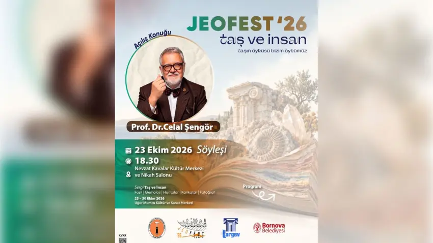 Bornova’da JEOFEST ’26 Celal Şengör söyleşisiyle başlıyor haberinin görseli
