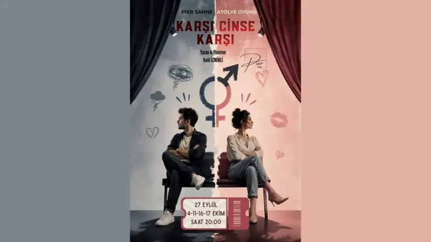 Karşı Cinse Karşı İzmir’de tiyatroseverlerle buluşacak haberinin görseli