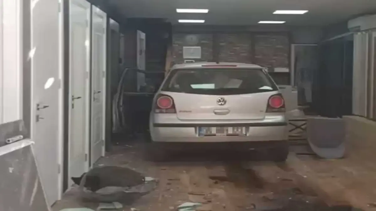 İzmir'de otomobil, parke ve kapı satışı yapılan iş yerine daldı görseli