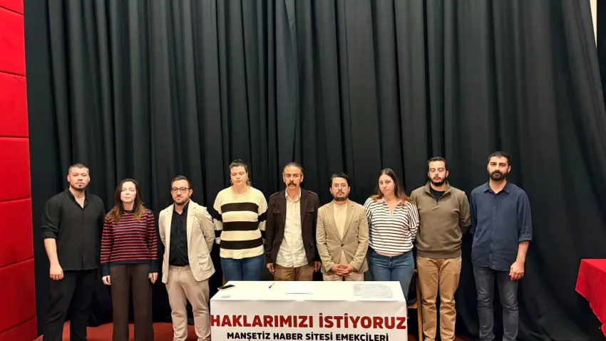 Manşetiz Gazetesi’nden çıkarılan 12 gazeteciden hak mücadelesi haberinin görseli