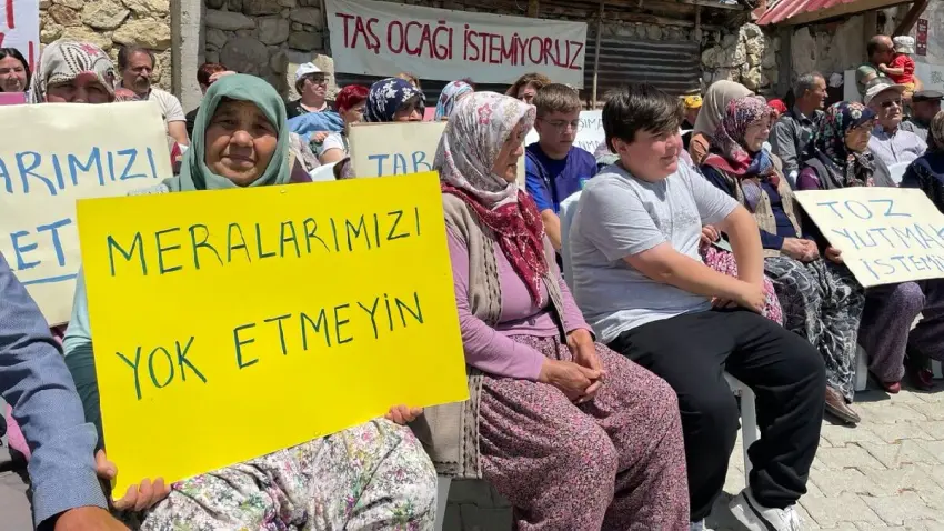 Doğanyurt’ta taş ocağına karşı köylülerden boykot