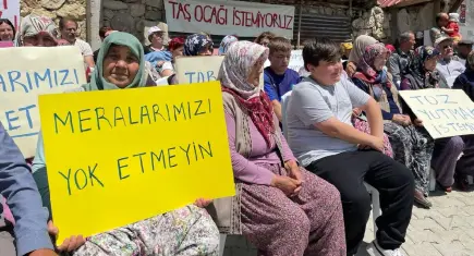 Doğanyurt’ta taş ocağına karşı köylülerden boykot