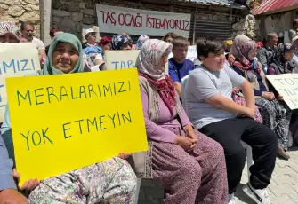 Doğanyurt’ta taş ocağına karşı köylülerden boykot