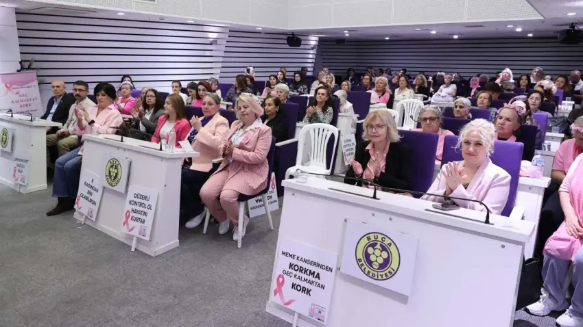 Buca’da meme kanserine karşı Pembe Yürüyüş - Fotoğraf 1