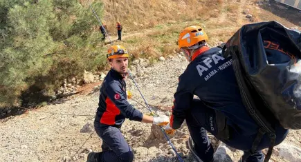 İzmir’de çamura saplanan köpek için ekipler seferber oldu