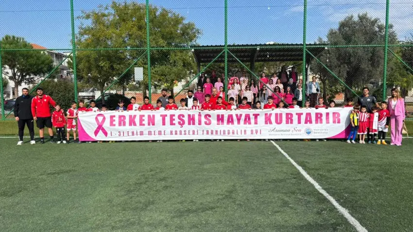 Menderes’te pembe buluşma: Meme kanserine dikkat çektiler - Fotoğraf 1