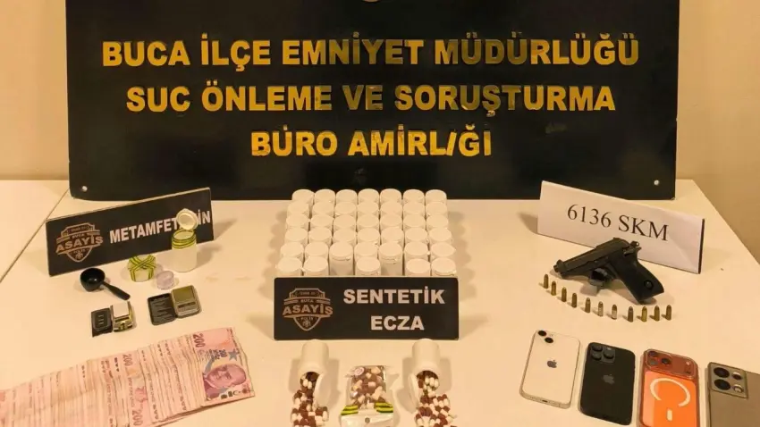 Buca’da firari suçluya operasyon: Uyuşturucu ve silahla yakalandı haberinin görseli