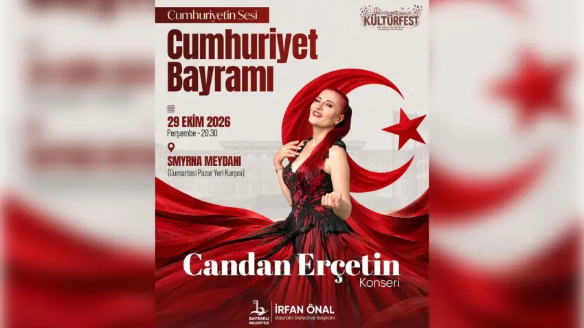 Bayraklı’da 29 Ekim coşkusu: Kortej ve Candan Erçetin konseri haberinin görseli