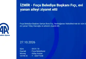 Foça’da yangın mağduru aileye belediyeden destek