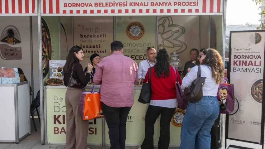 Bornova Kınalı Bamyası GastroFest’in ilgi odağı oldu - Fotoğraf 1