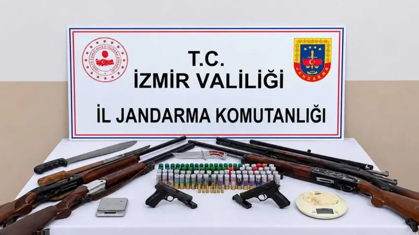 Ödemiş’te silah kaçakçılığı operasyonu: Çok sayıda silah ele geçirildi