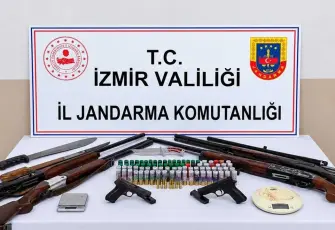 Ödemiş’te silah kaçakçılığı operasyonu: Çok sayıda silah ele geçirildi