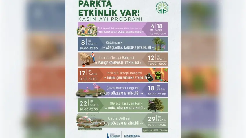İzmir’in parklarında Kasım ayı boyunca ücretsiz doğa etkinlikleri - Fotoğraf 3