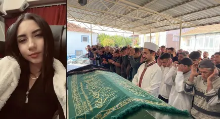 Aydın’da eski sevgilisinin öldürdüğü 21 yaşındaki Kumsal son yolculuğuna uğurlandı