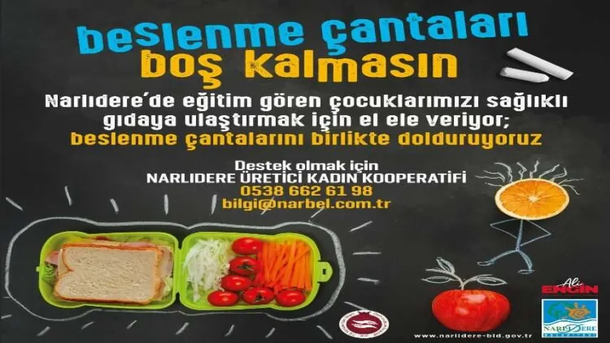 Narlıdere'de beslenme çantaları boş kalmayacak haberinin görseli