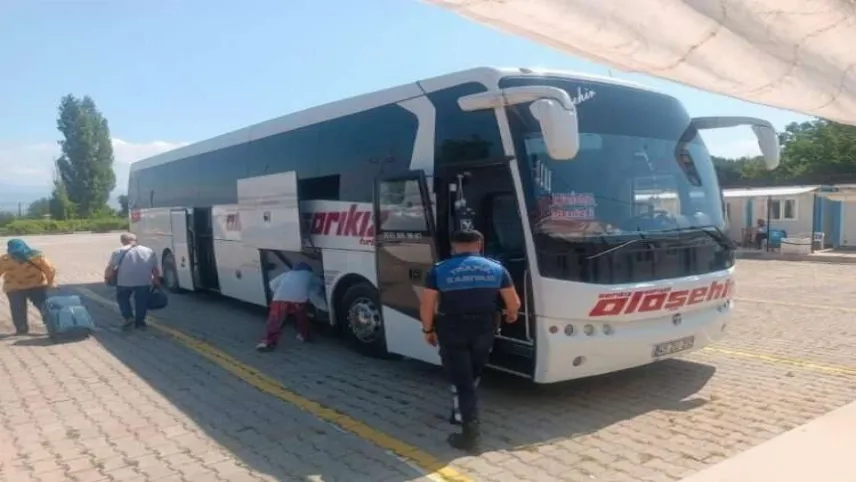 Manisa terminallerinde bayram denetimi haberinin görseli