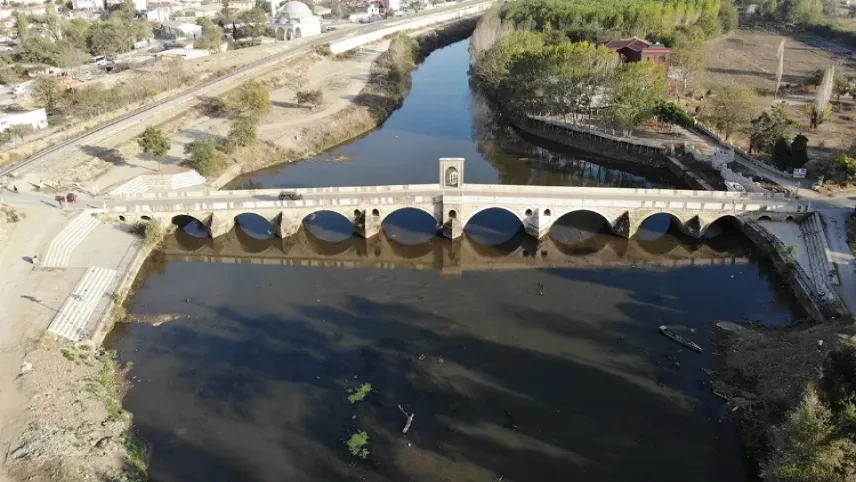 Tunca Nehri kuruma noktasına geldi! haberinin görseli