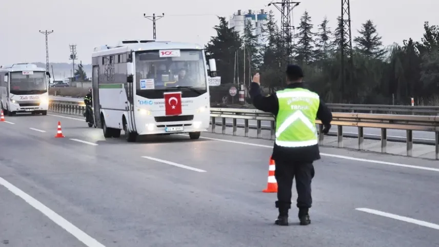 Tekirdağ’da toplu taşıma araçları denetlendi haberinin görseli