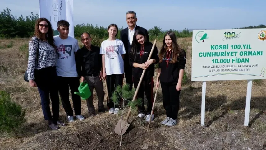 KOSBİ 10 bin fidan ile 100. Yıl Cumhuriyet Ormanı'nı oluşturdu haberinin görseli