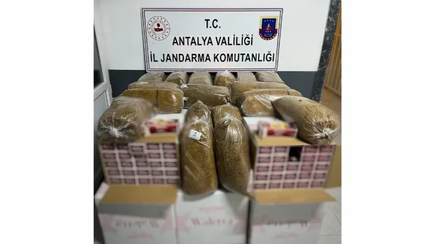 Antalya’da kaçak tütün operasyonu: 190 kilogram bandrolsüz tütün ele geçirildi haberinin görseli