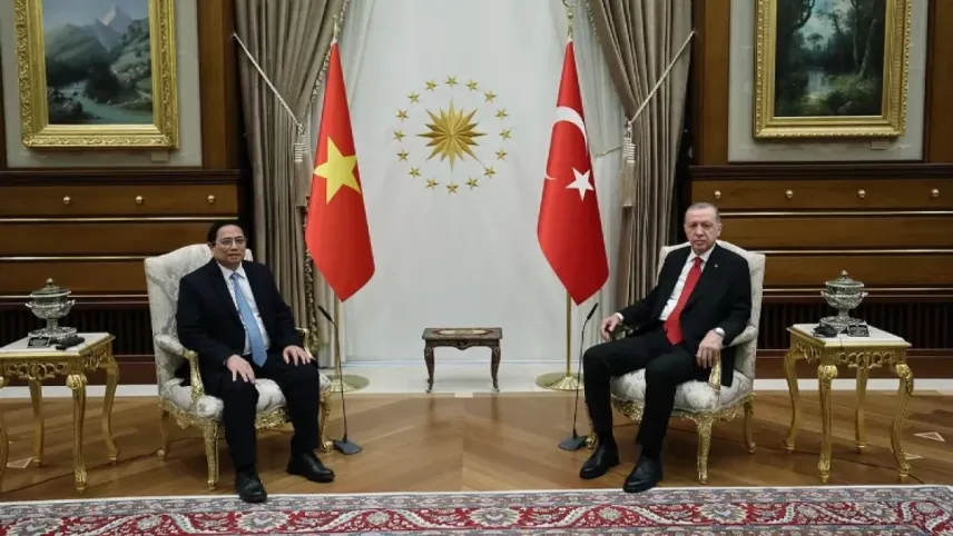 Cumhurbaşkanı Recep Tayyip Erdoğan Vietnam Başbakanı Pham Minh Chinh ile görüştü haberinin görseli