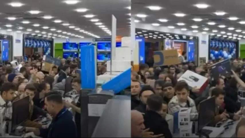 Bursa'da mağaza açılışı izdihama sebep oldu haberinin görseli