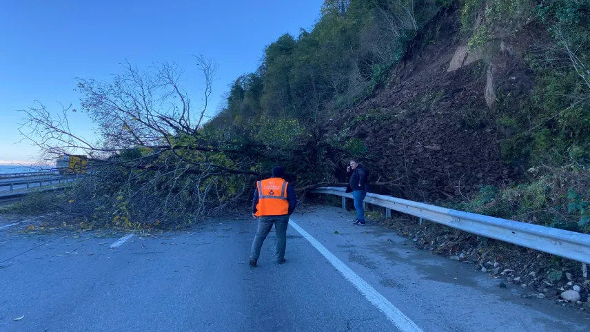 Artvin’de heyelan nedeniyle karayolu ulaşıma kapandı haberinin görseli