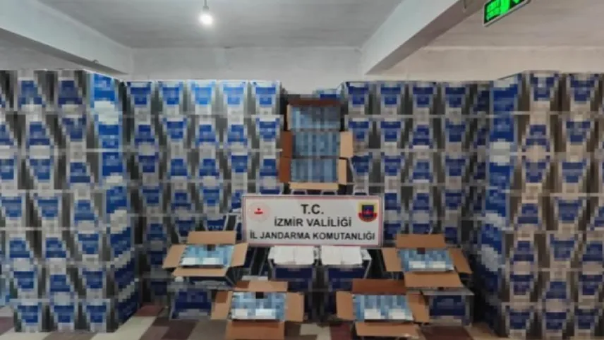 İzmir'de 5 milyondan fazla boş makaron ele geçirildi haberinin görseli