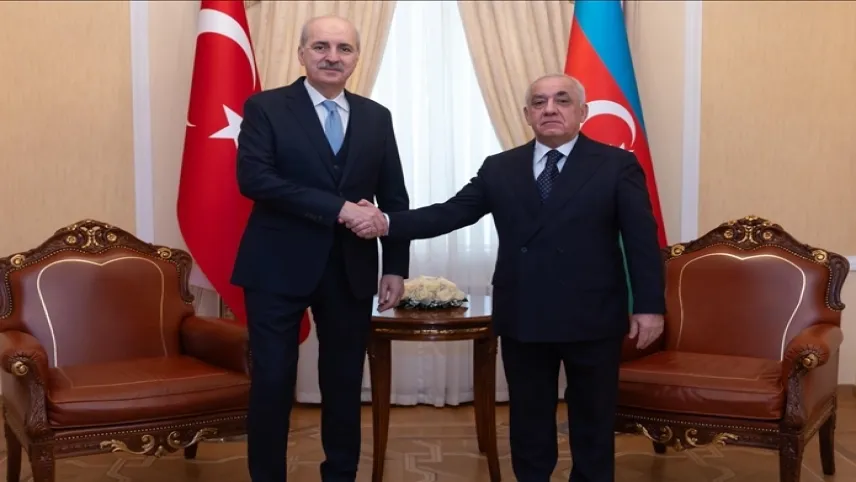 TBMM Başkanı Kurtulmuş, Azerbaycan Başbakanı Asadov ile bir araya geldi haberinin görseli