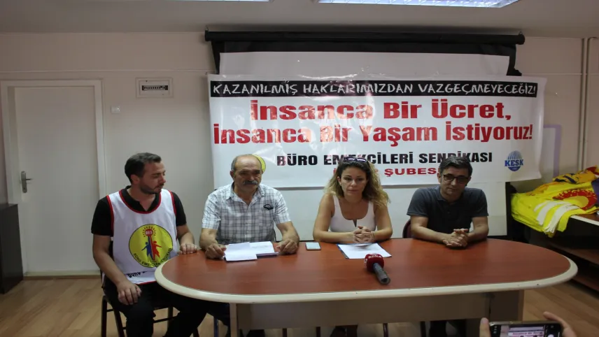 Büro Emekçileri emeklerinin karşılığını istiyor haberinin görseli