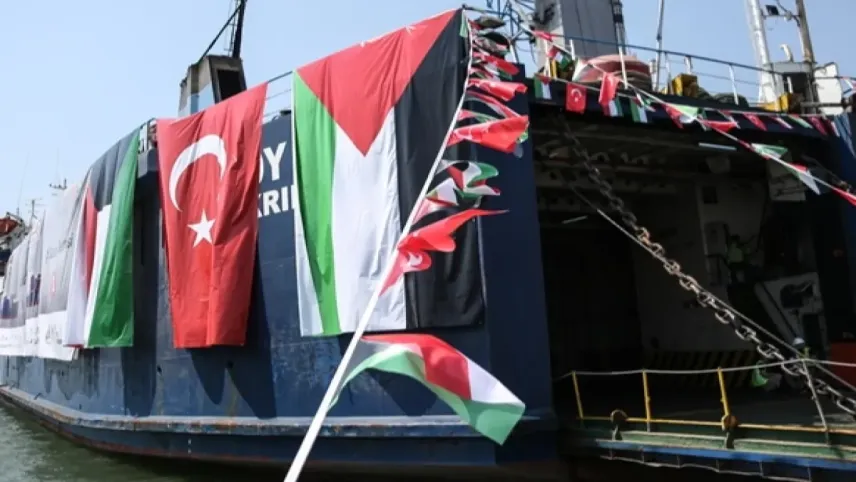 Gazze'ye 1742 ton insani yardım malzemesi gönderilecek haberinin görseli