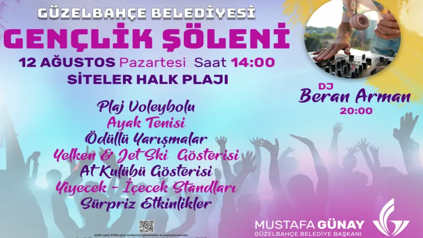 Güzelbahçe Belediyesi Gençlik Şöleni Başlıyor haberinin görseli