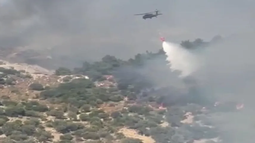 TSK’dan Çiğli’deki orman yangınına destek: 9 helikopter görevde haberinin görseli