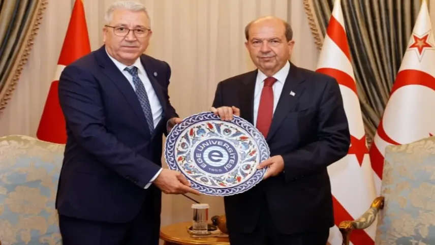 KKTC Cumhurbaşkanı Tatar’a Rektör Prof. Dr. Budak’tan ziyaret haberinin görseli
