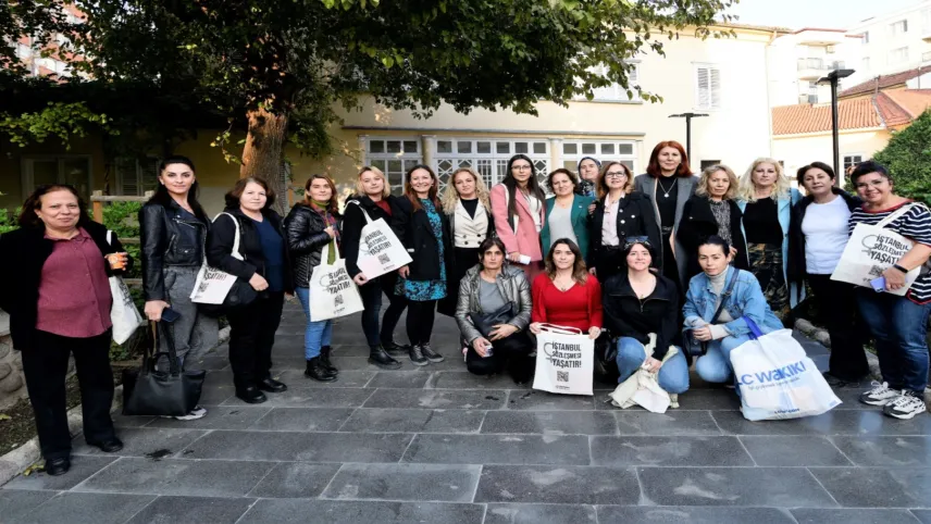 Bornovalı kadınlardan İstanbul Sözleşmesi mesajı haberinin görseli