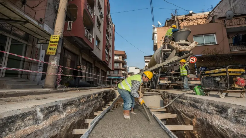 Karabağlar’da yağmur suyu hattı çalışmaları başladı haberinin görseli