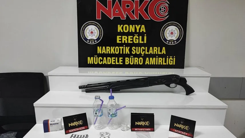 Konya'da yasaklı madde operasyonu haberinin görseli