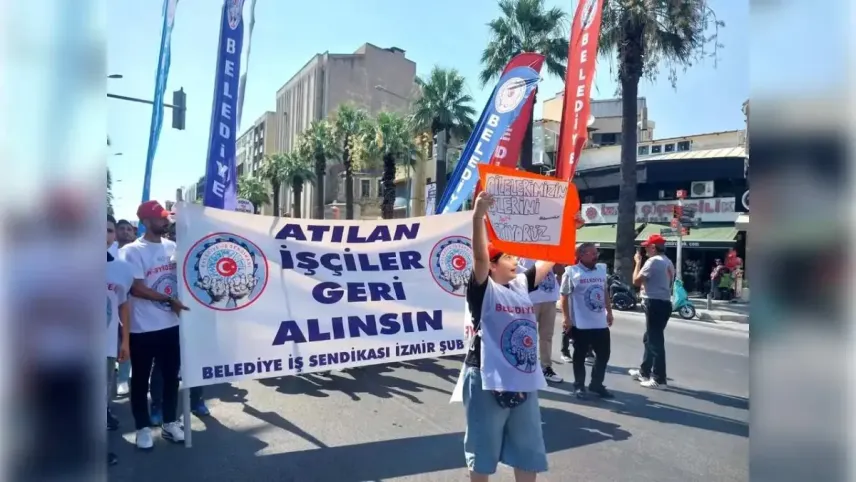 İşçiler meclis önünde: &quot;Rahat mısın Cemil Başkan!&quot; haberinin görseli
