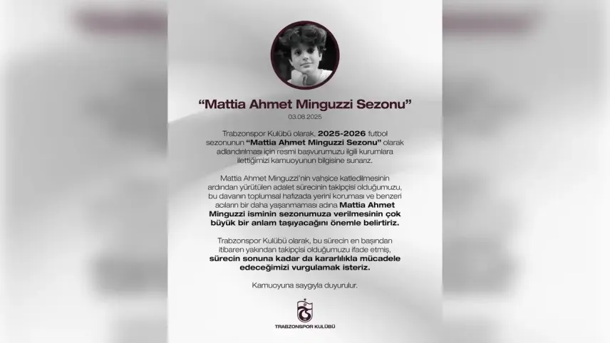 Trabzonspor&#039;dan Mattia Ahmet Minguzzi başvurusu haberinin görseli