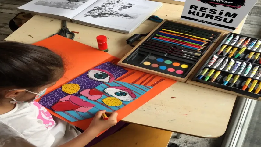 Çocuk resim kursu Bademler Sanat Köyü’nde haberinin görseli